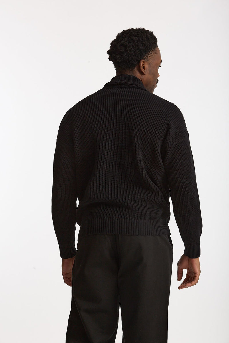 Maglia in cotone nero uomo Laneus - 3