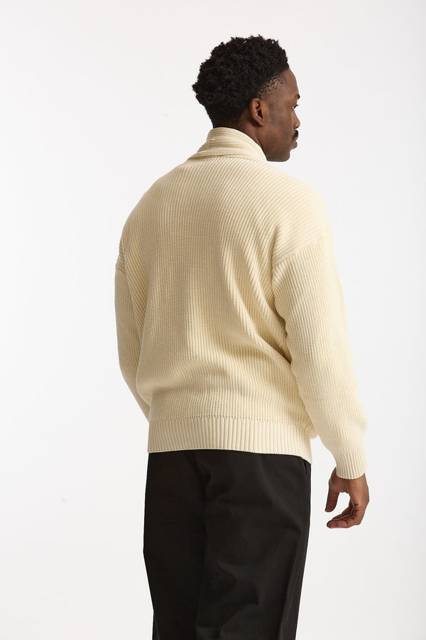 Maglia in cotone panna uomo Laneus