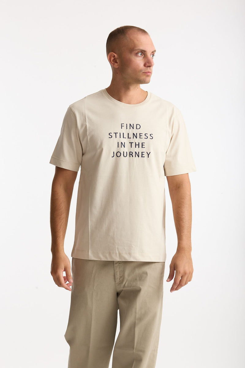 T-shirt in cotone panna uomo Laneus - 1