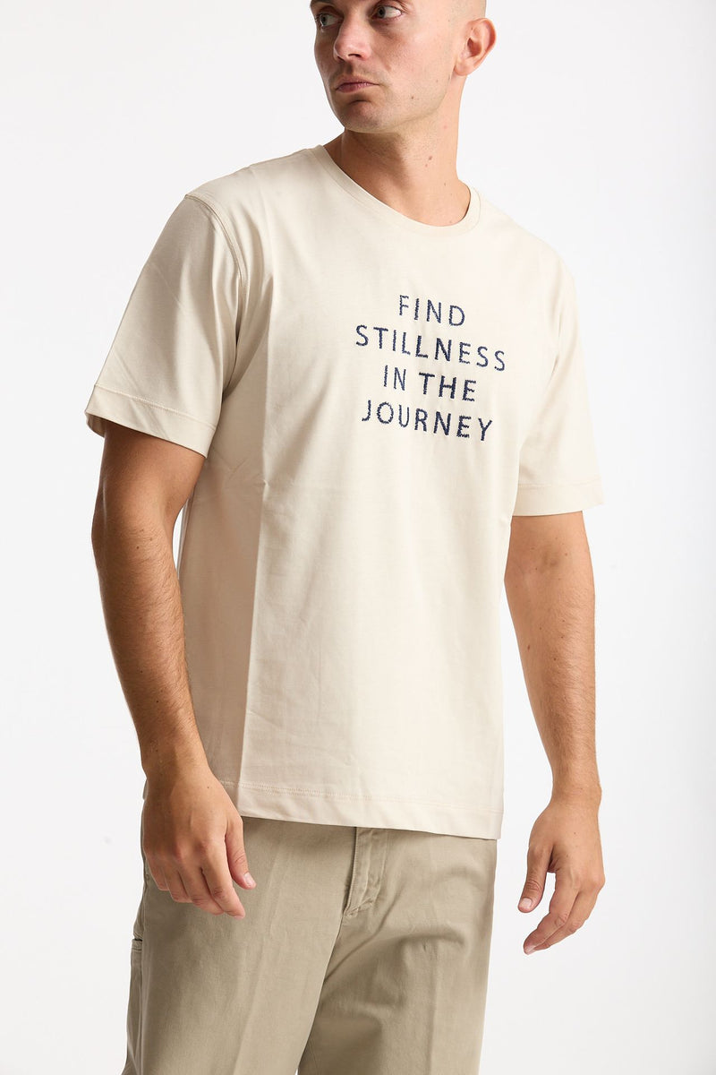 T-shirt in cotone panna uomo Laneus - 4