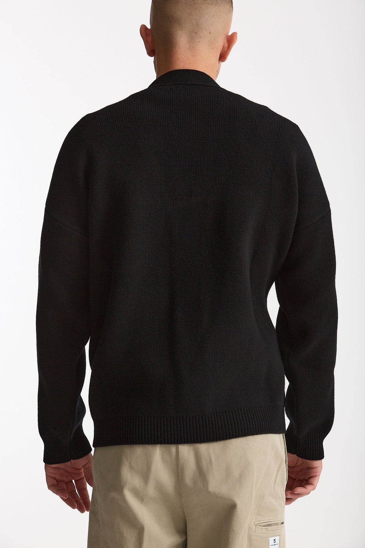 Cardigan in lana nero uomo Laneus - 3