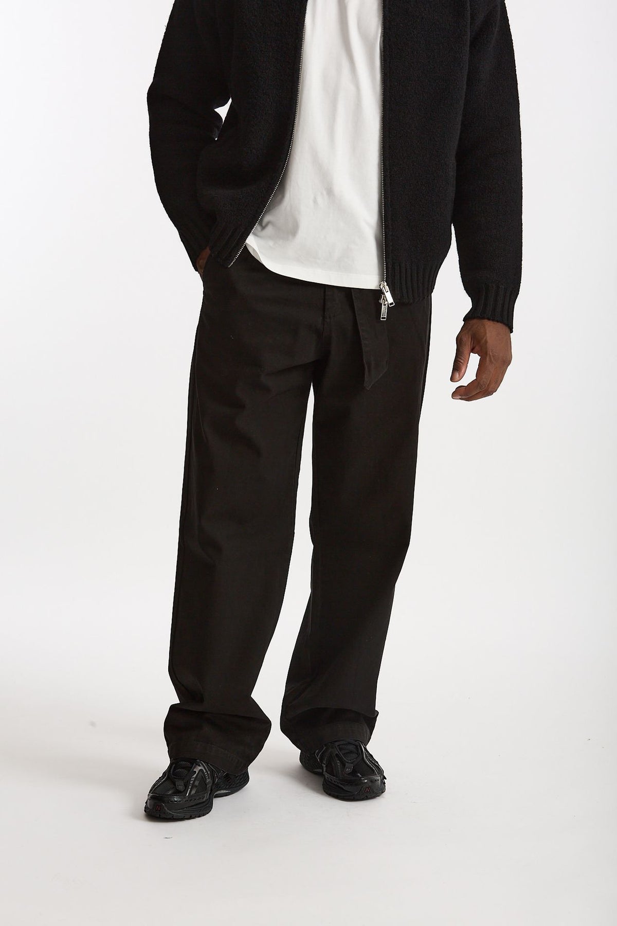 Pantalone in cotone nero uomo Laneus - 1