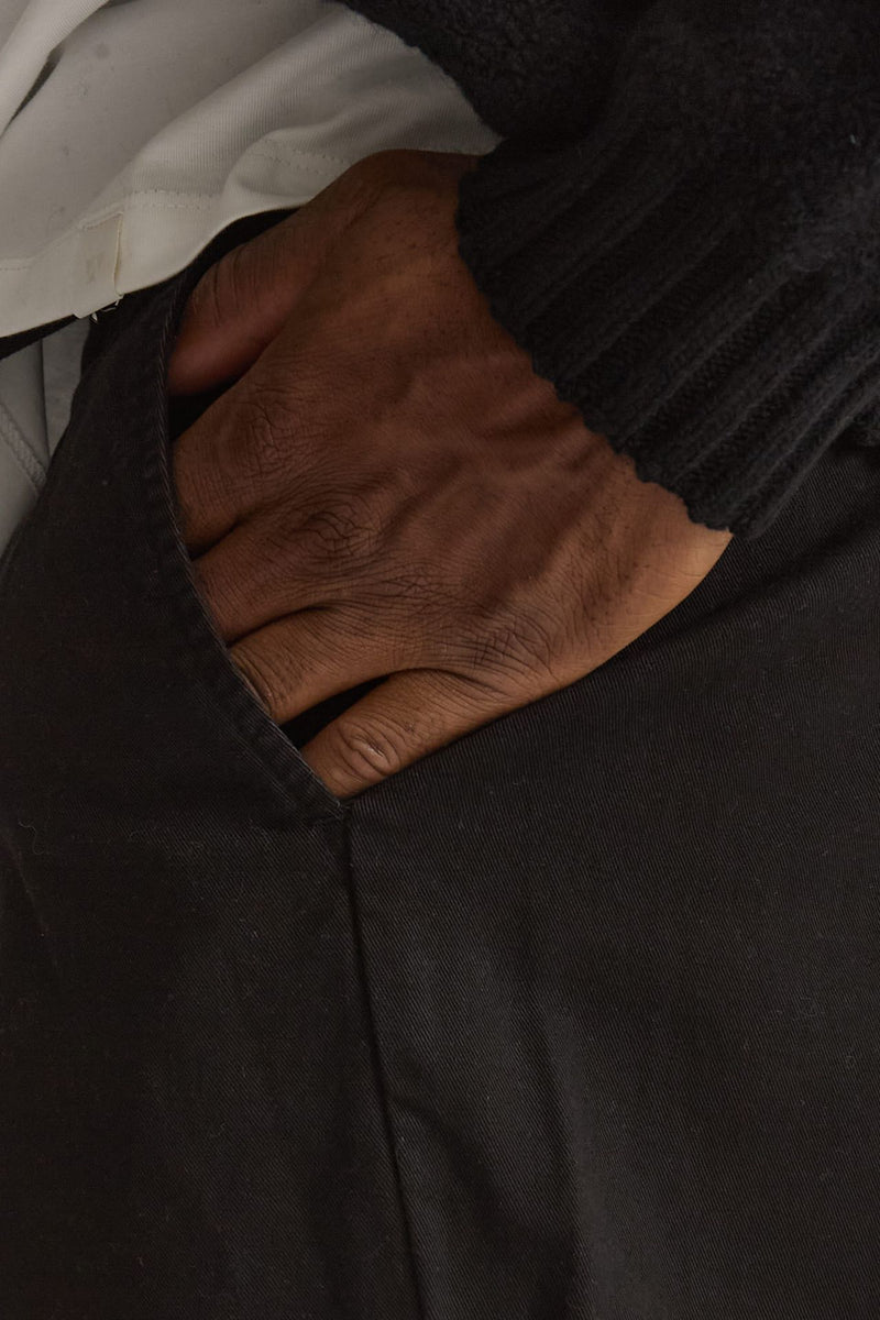 Pantalone in cotone nero uomo Laneus - 6
