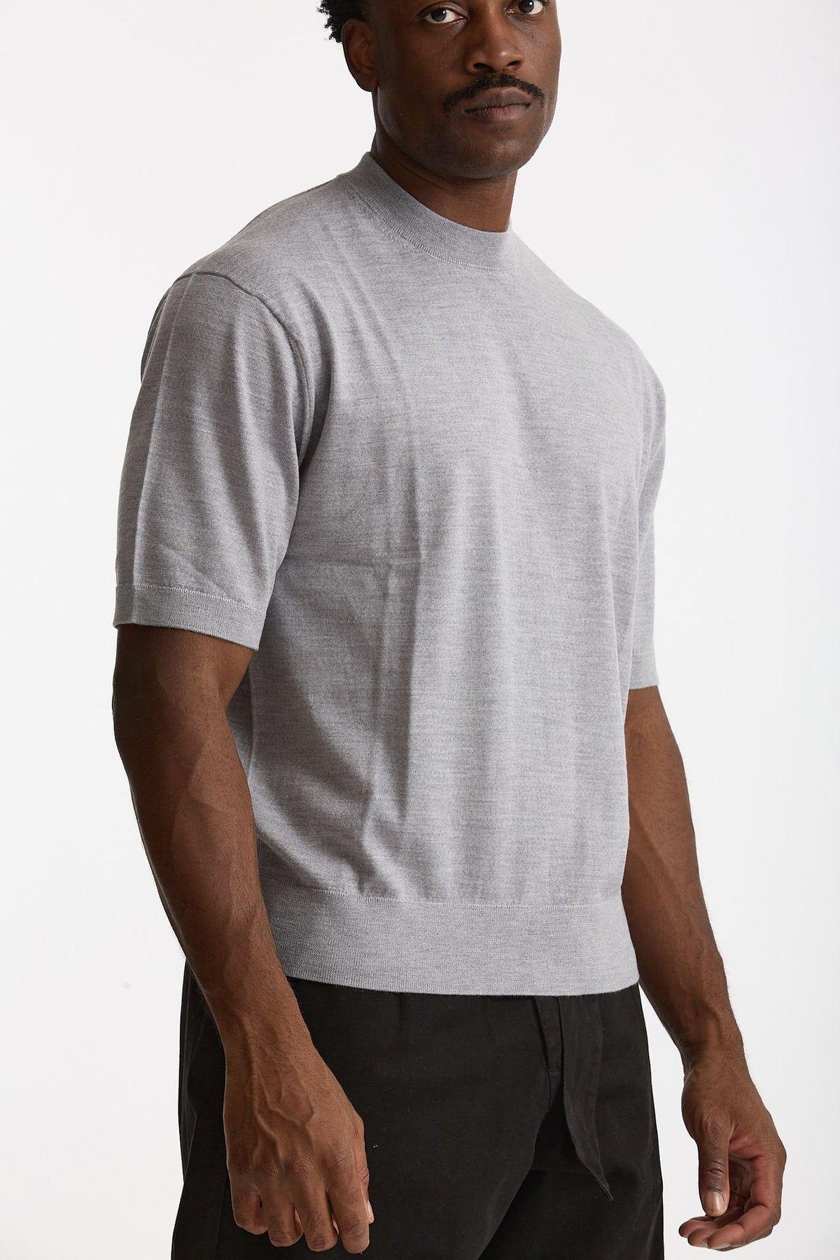 T-shirt in lana grigio uomo Laneus - 4