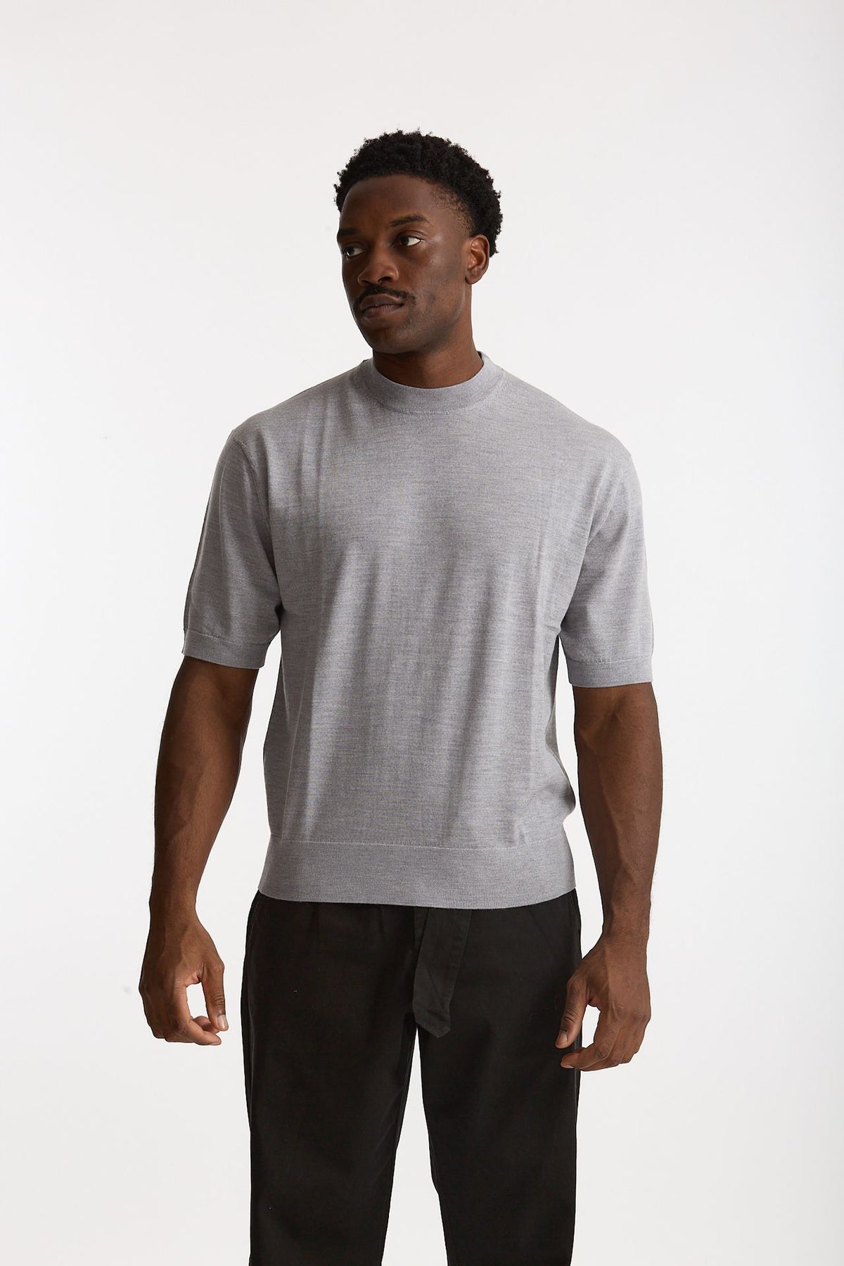 T-shirt in lana grigio uomo Laneus - 1