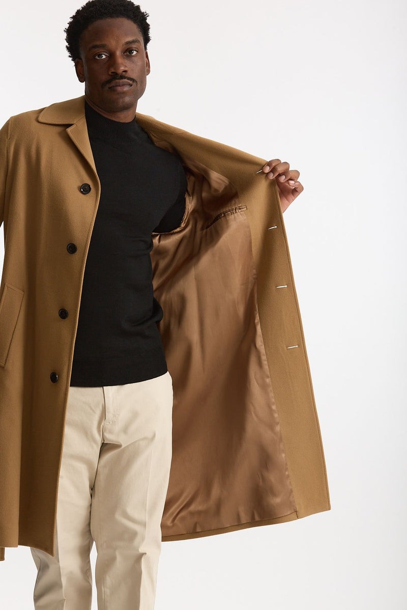 Cappotto monopetto Lana e cashmere cammello uomo Lardini - 8