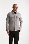 Overshirt in lana grigio chiaro uomo Lardini - 2