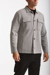 Overshirt in lana grigio chiaro uomo Lardini - 1