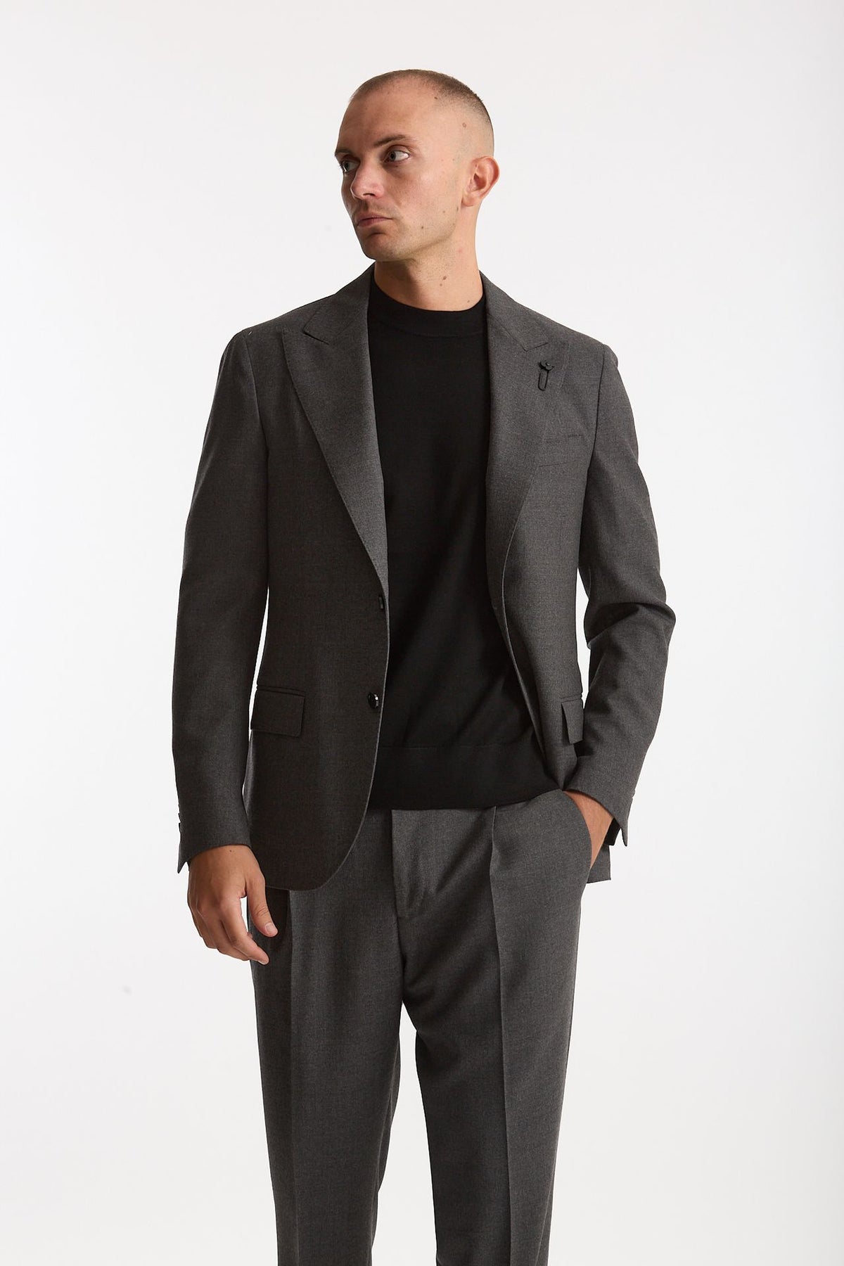 Abito monopetto grigio uomo Lardini - 5