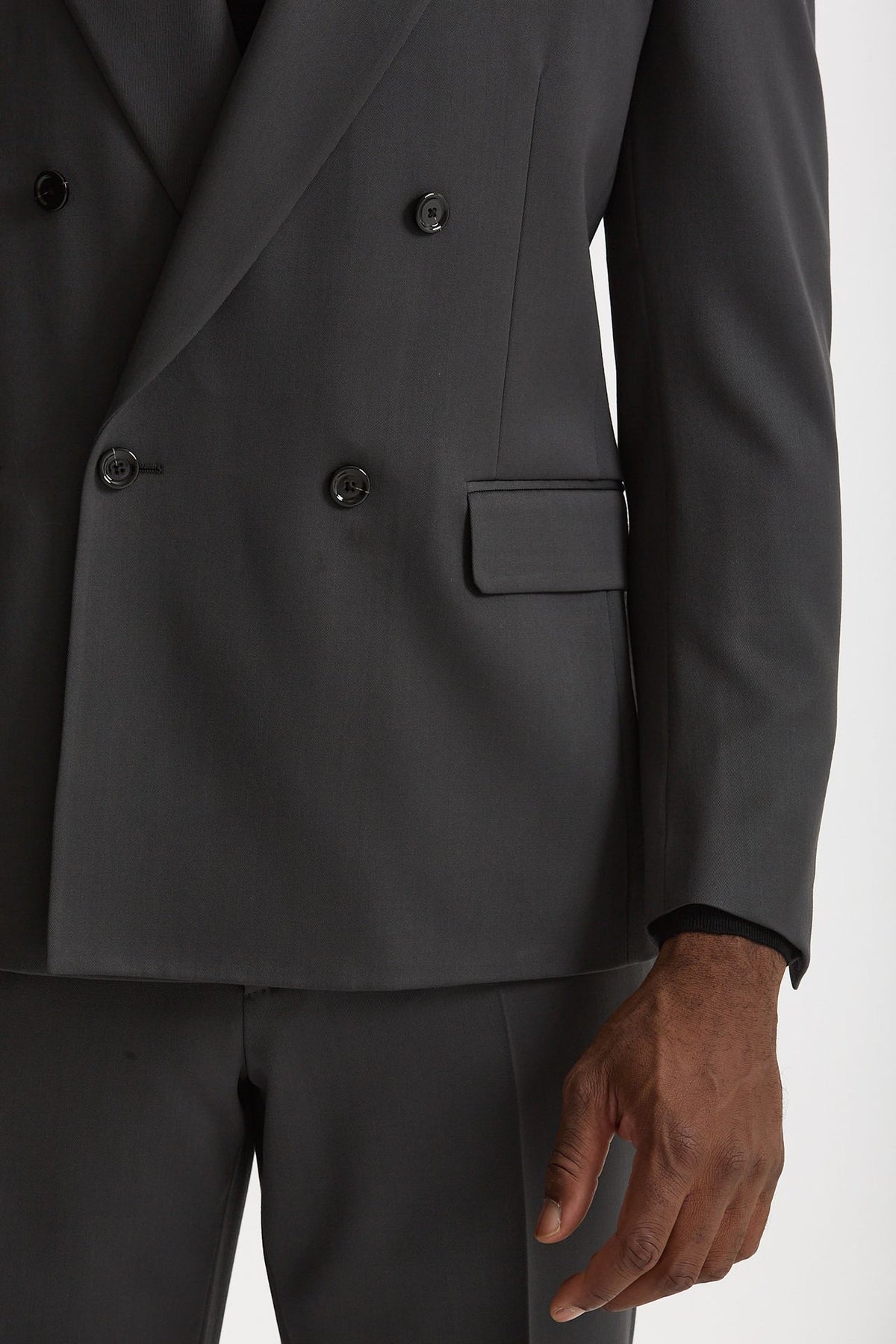 Abito doppiopetto lana tecnica grigio uomo Lardini - 7