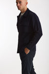 Overshirt in lana blu uomo Lardini - 2