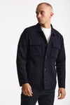 Overshirt in lana blu uomo Lardini - 4