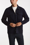 Overshirt in lana blu uomo Lardini - 5
