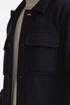Overshirt in lana blu uomo Lardini - 8