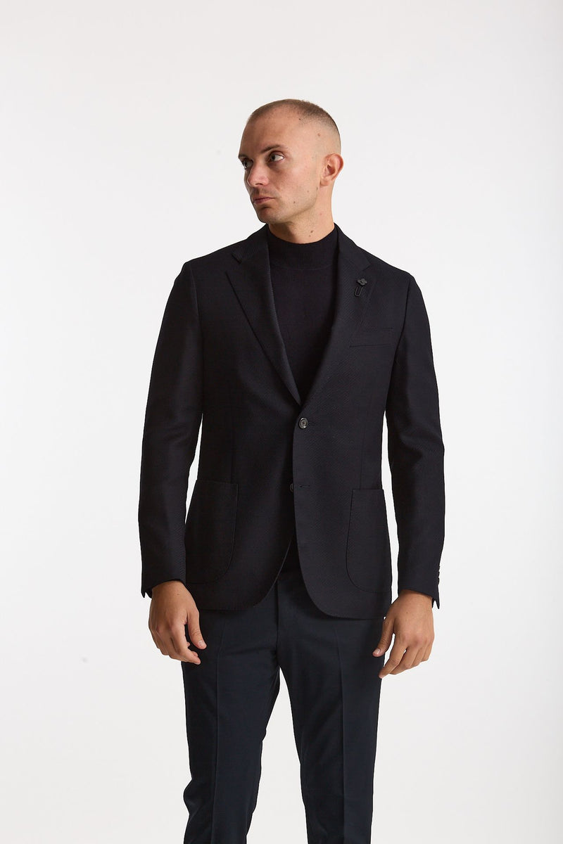 Giacca monopetto in lana blu uomo Lardini - 3