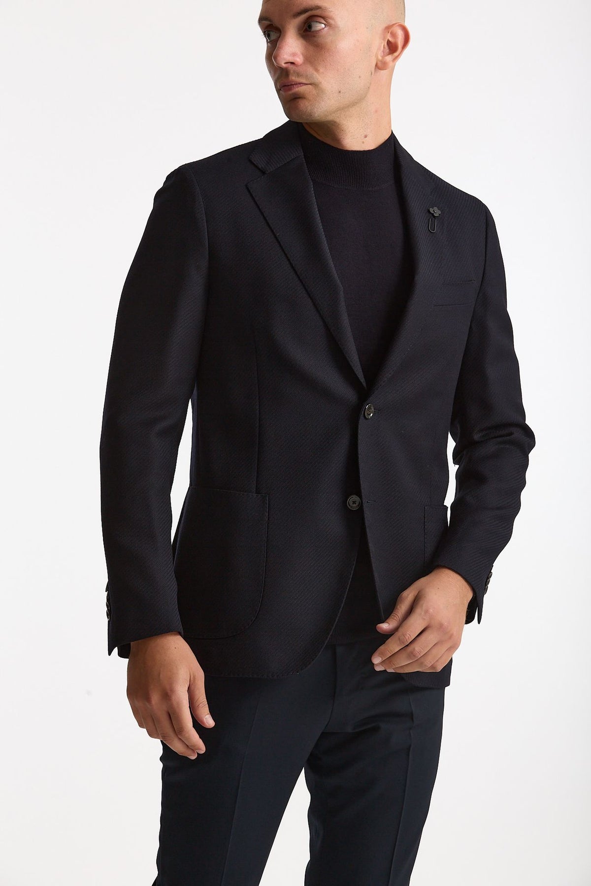 Giacca monopetto in lana blu uomo Lardini - 7