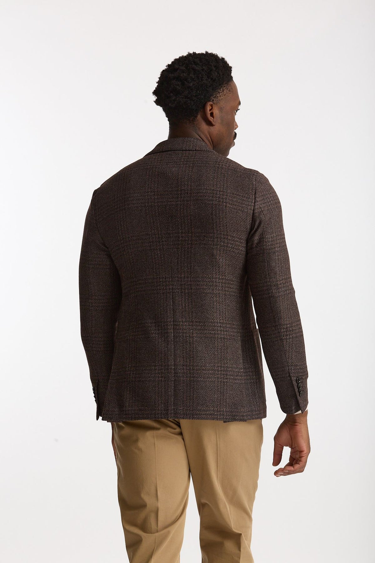 Giacca monopetto in misto lana marrone uomo Lardini - 4