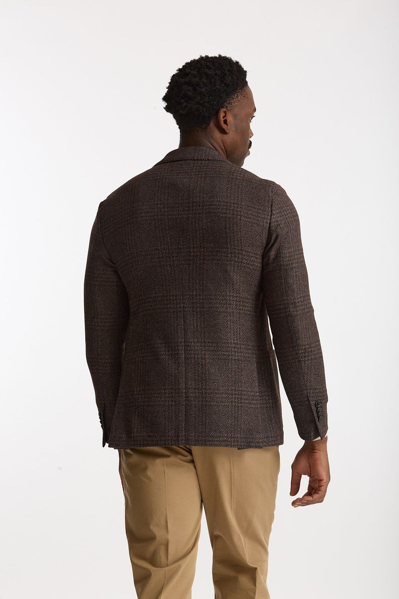 Giacca monopetto in misto lana marrone uomo Lardini - 4