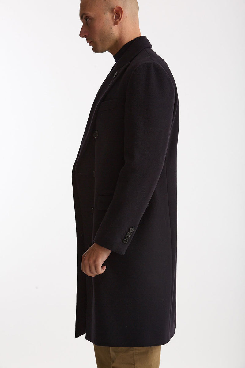 Cappotto doppiopetto in lana blu uomo Lardini - 3