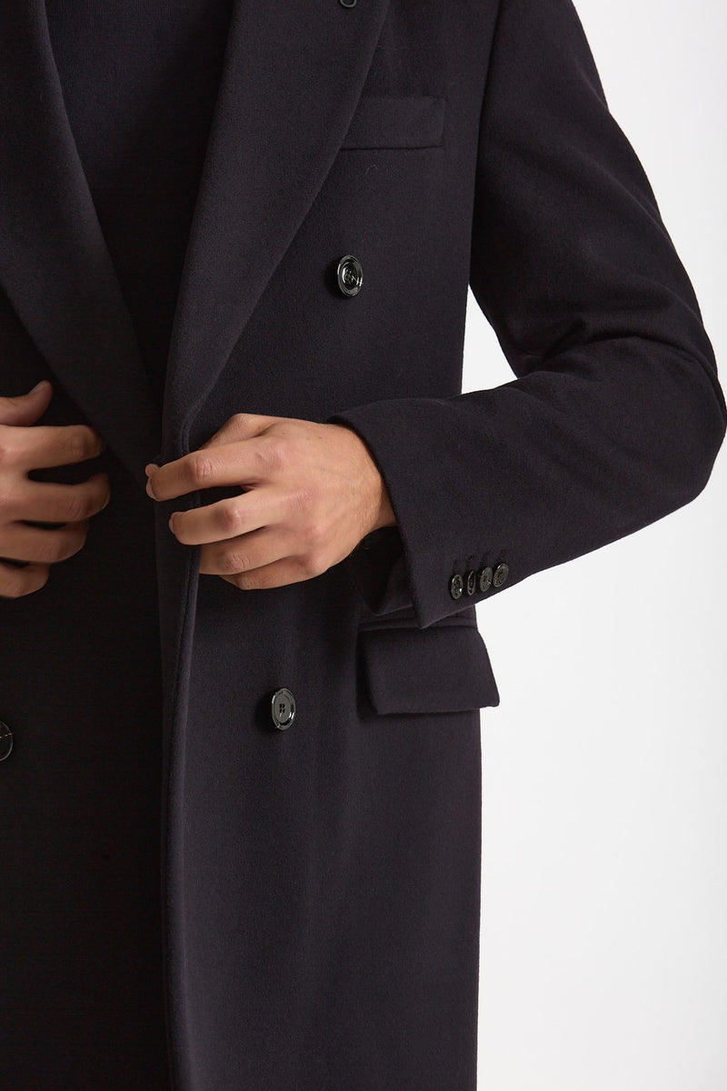 Cappotto doppiopetto in lana blu uomo Lardini - 7