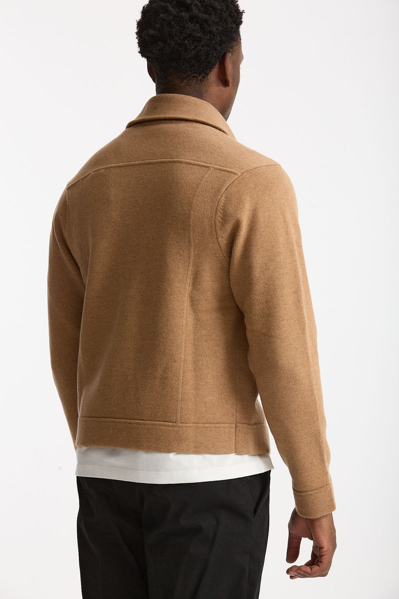 Maglia in lana e cashmere cammello uomo Lardini - 4