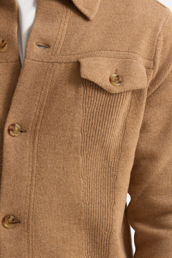 Maglia in lana e cashmere cammello uomo Lardini