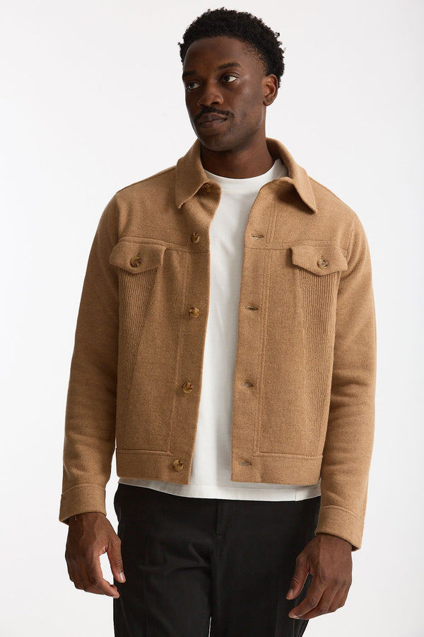 Maglia in lana e cashmere cammello uomo Lardini