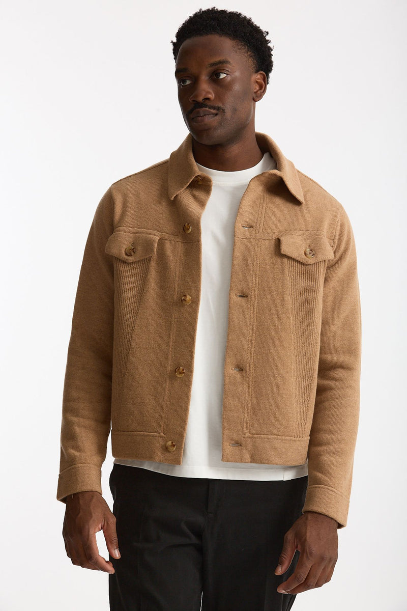 Maglia in lana e cashmere cammello uomo Lardini - 1