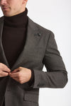 Abito monopetto in lana marrone e grigio uomo Lardini - 7