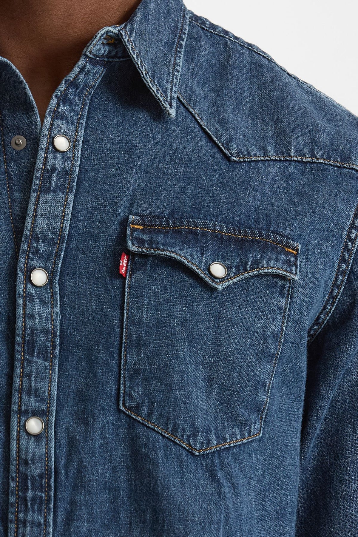 Camicia in denim lavaggio medio uomo Levi's - 5