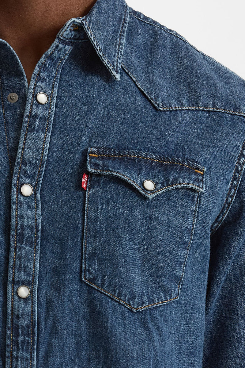 Camicia in denim lavaggio medio uomo Levi's - 5