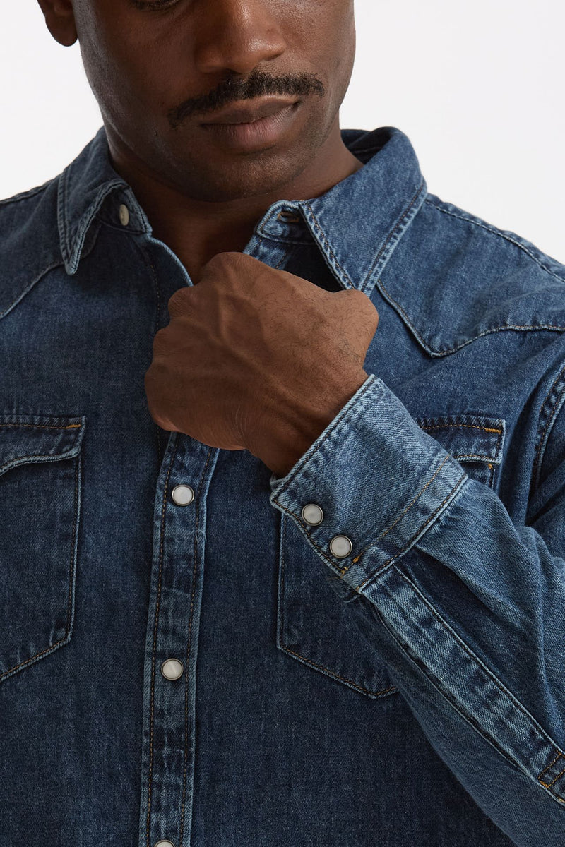 Camicia in denim lavaggio medio uomo Levi's - 6