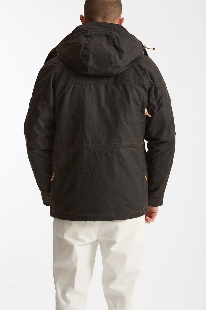 Parka FISHERMAN PARKA in cotone cerato marrone uomo Manifattura ceccarelli - 2