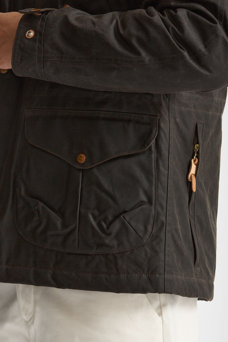Parka FISHERMAN PARKA in cotone cerato marrone uomo Manifattura ceccarelli - 5