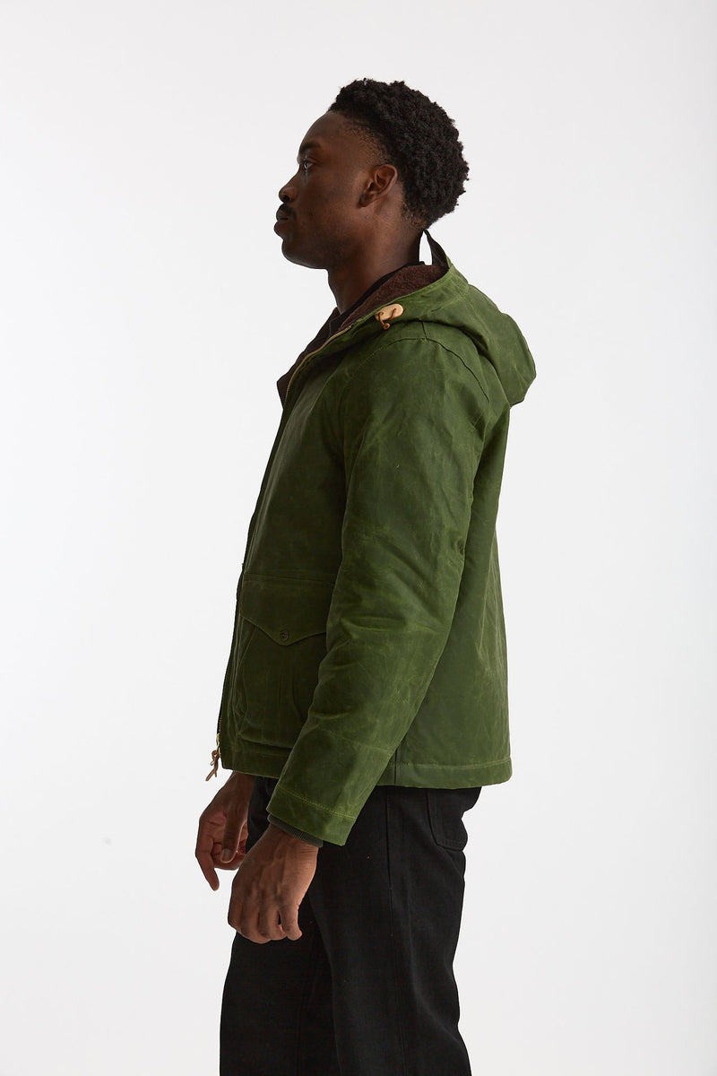 Giubbotto BLAZER COAT in cotone cerato verde uomo Manifattura ceccarelli - 1