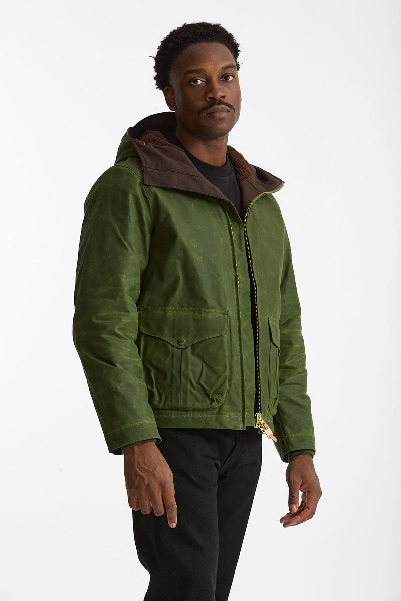 Giubbotto BLAZER COAT in cotone cerato verde uomo Manifattura ceccarelli - 4