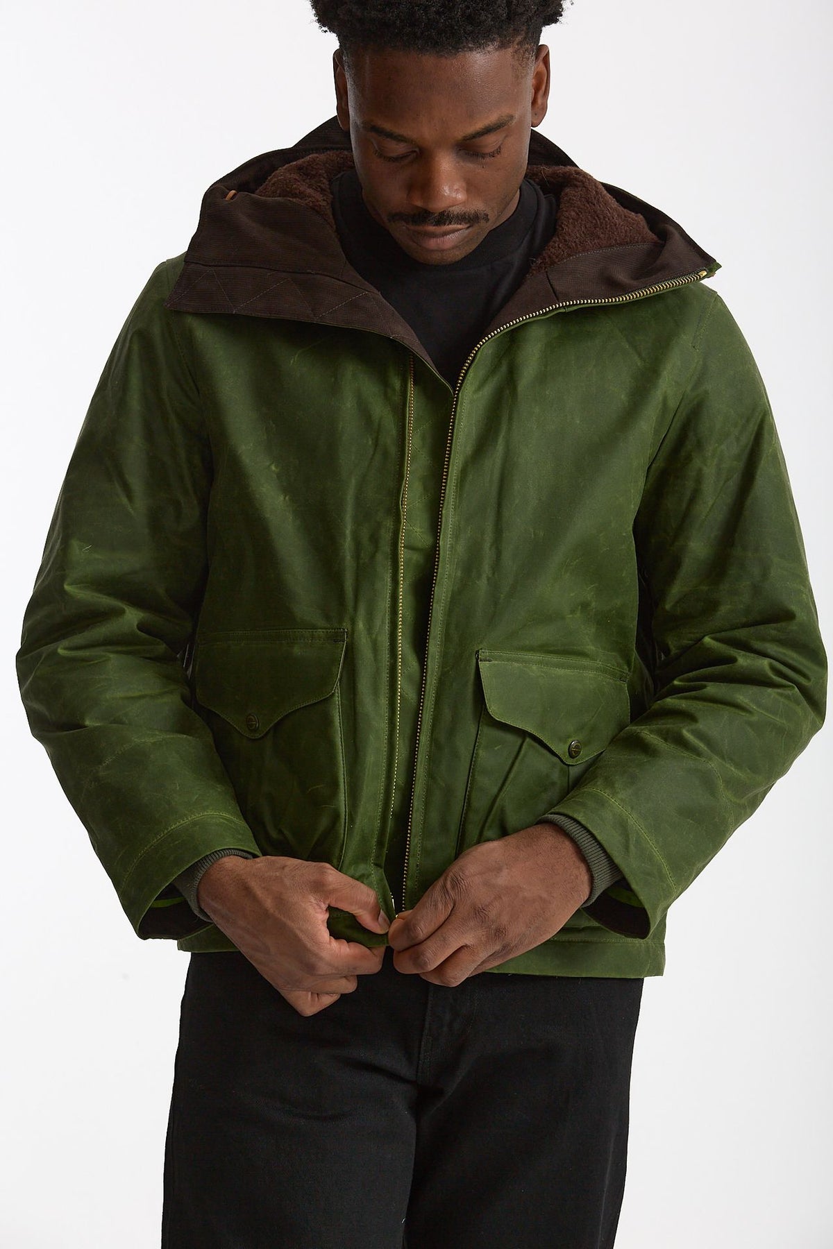 Giubbotto BLAZER COAT in cotone cerato verde uomo Manifattura ceccarelli - 5