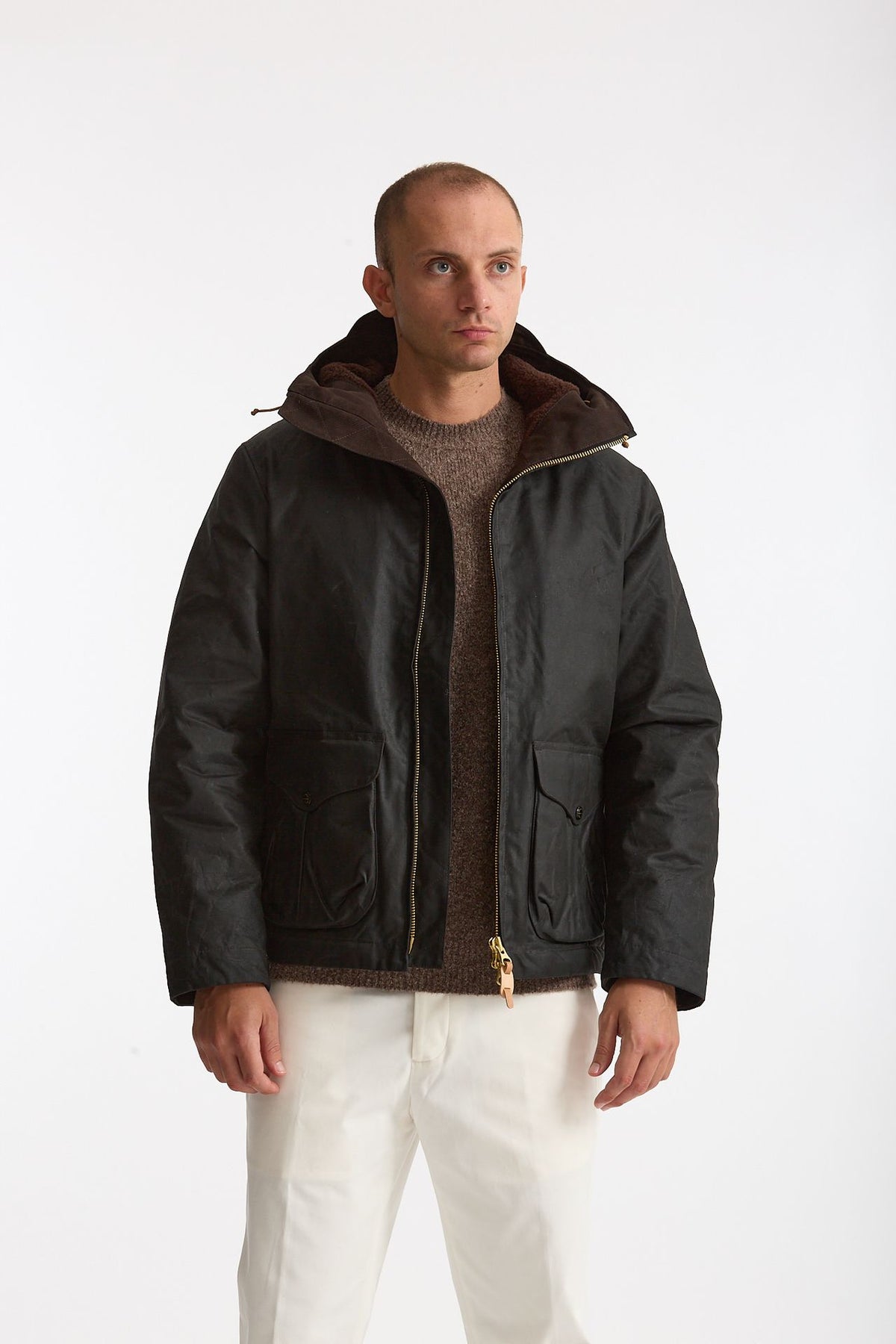 Giubbotto BLAZER COAT in cotone cerato nero uomo Manifattura ceccarelli - 7