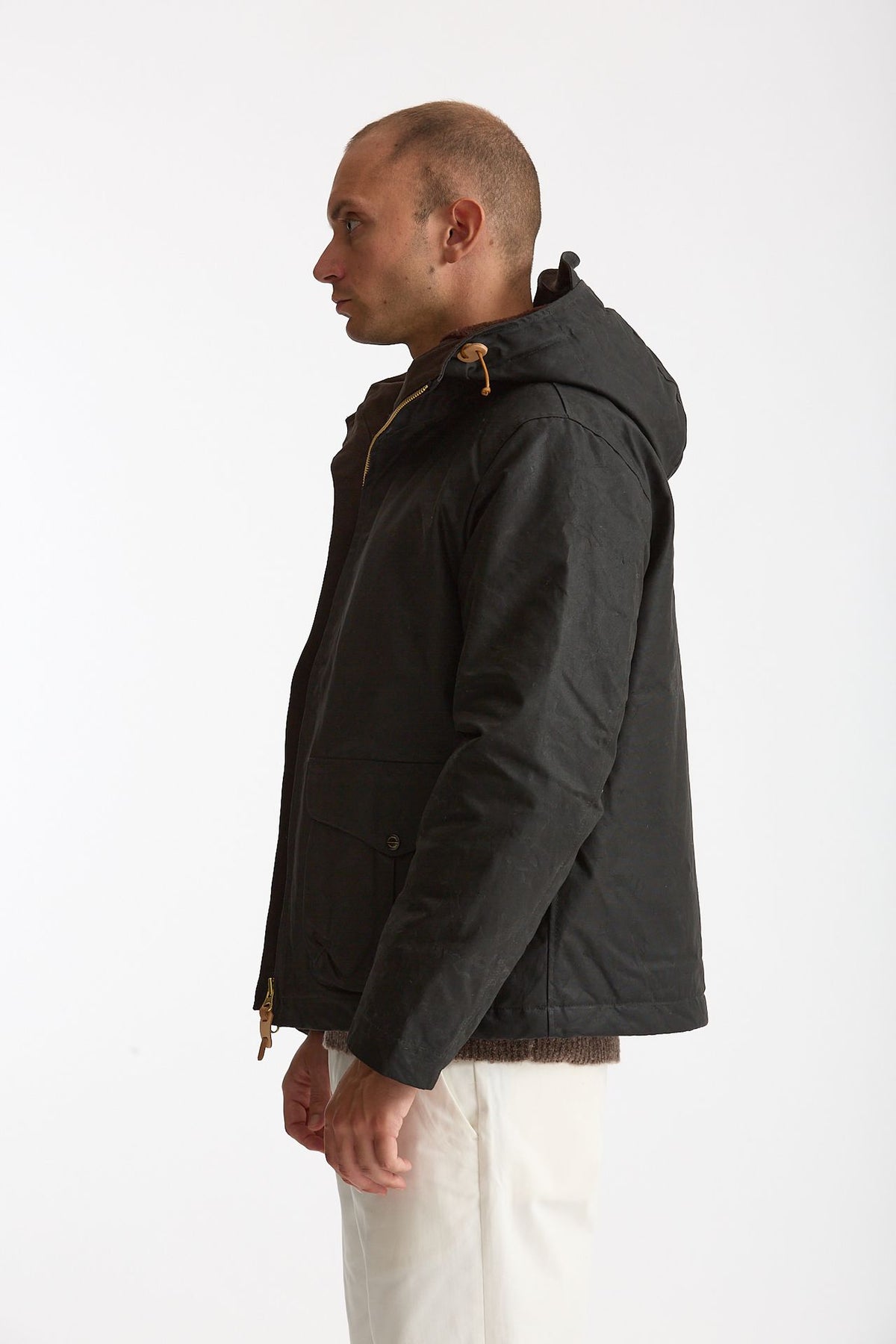 Giubbotto BLAZER COAT in cotone cerato nero uomo Manifattura ceccarelli - 2