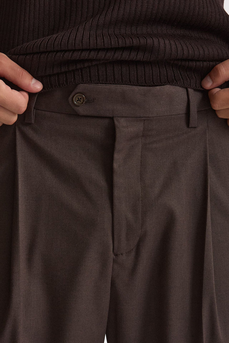 Pantalone gamba ampia marrone uomo Marsēm - 6