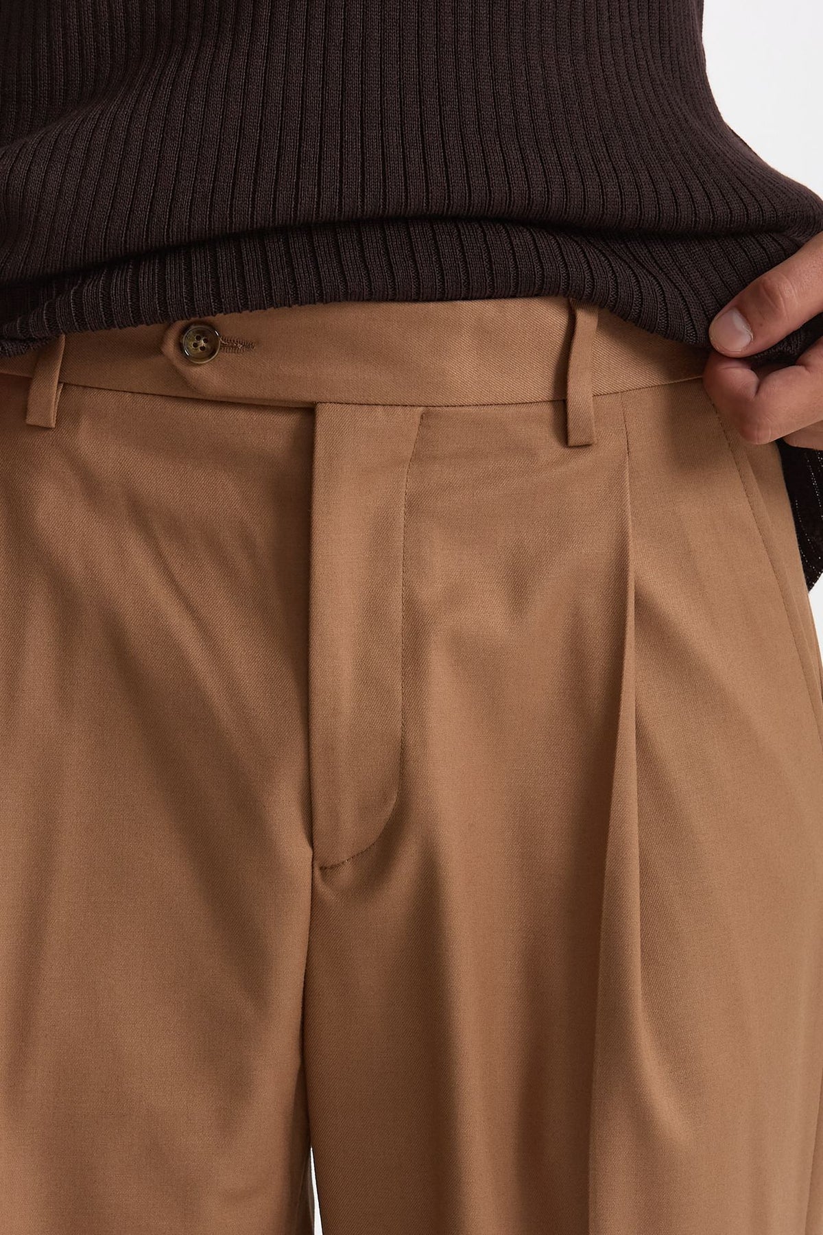 Pantalone gamba ampia cammello uomo Marsēm - 6