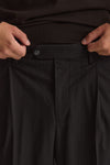Pantalone gamba ampia gessato nero uomo Marsēm - 6