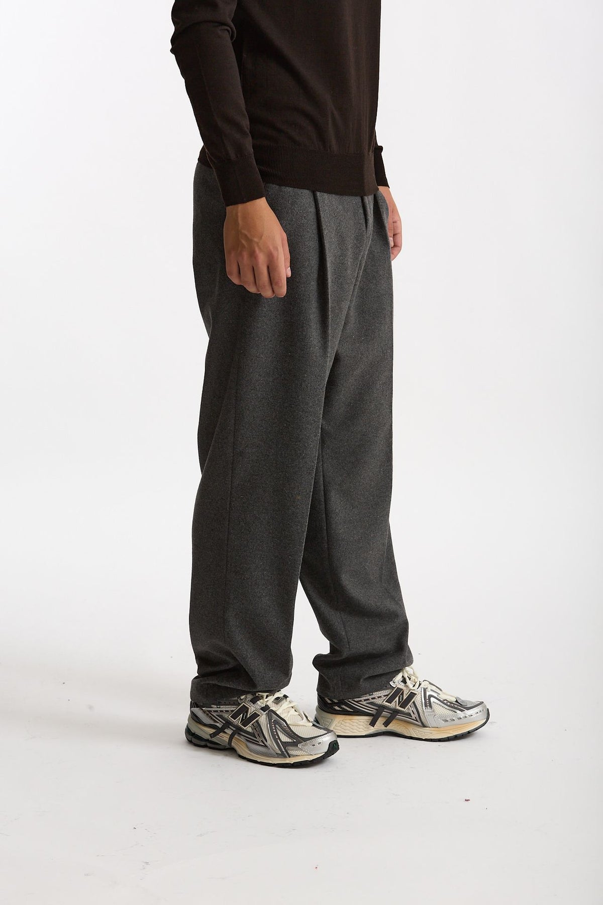 Pantalone gamba ampia grigio uomo Marsēm - 3