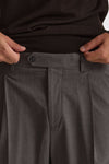 Pantalone gamba ampia gessato grigio uomo Marsēm - 7