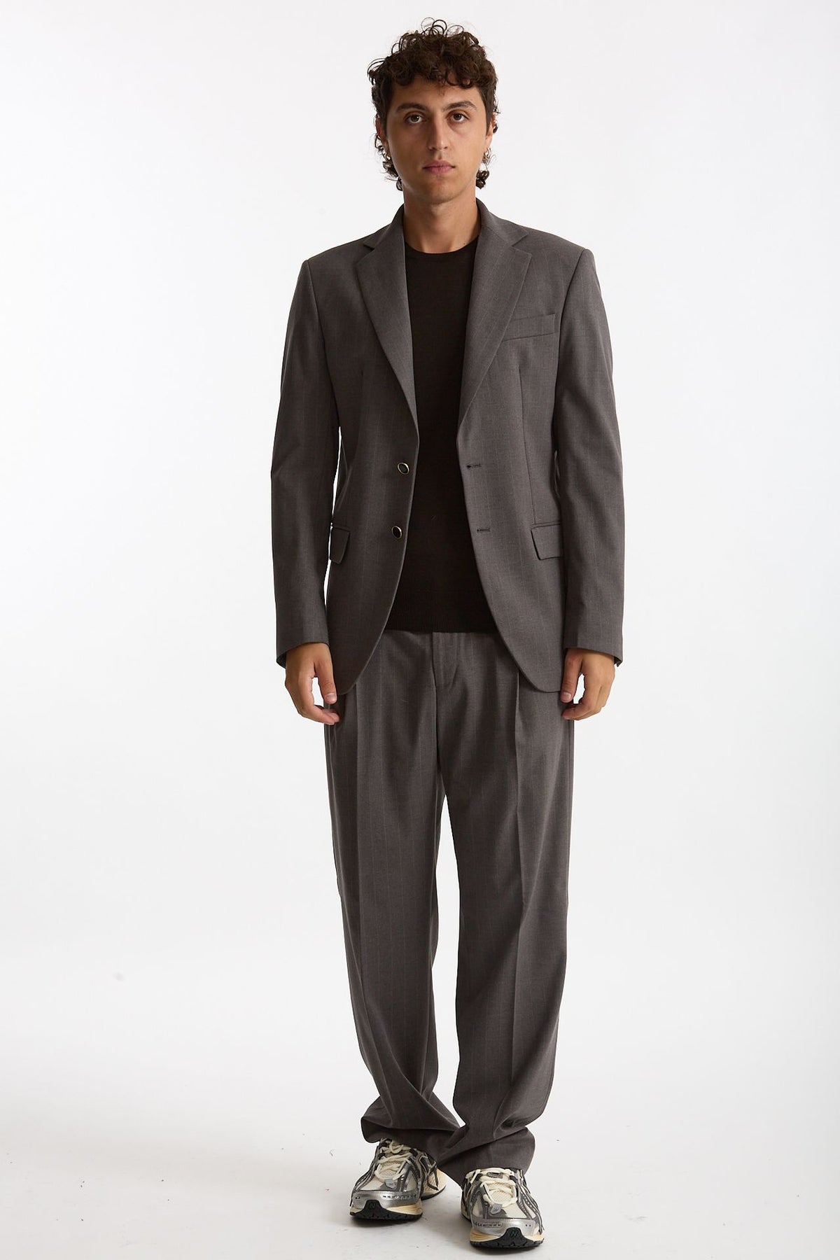 Giacca monopetto gessato grigio uomo Marsēm - 2