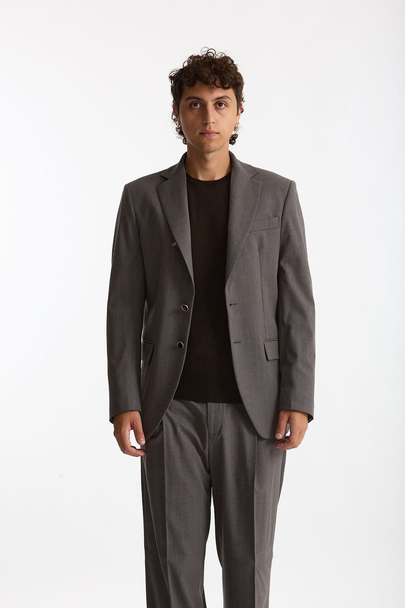 Giacca monopetto gessato grigio uomo Marsēm - 3