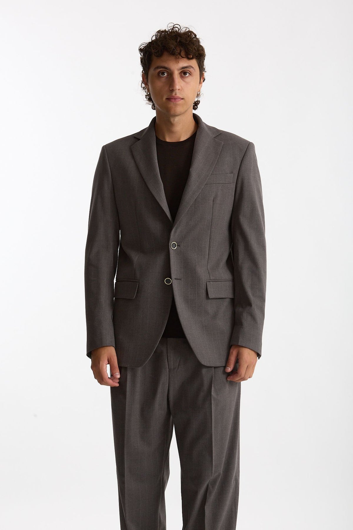 Giacca monopetto gessato grigio uomo Marsēm - 8