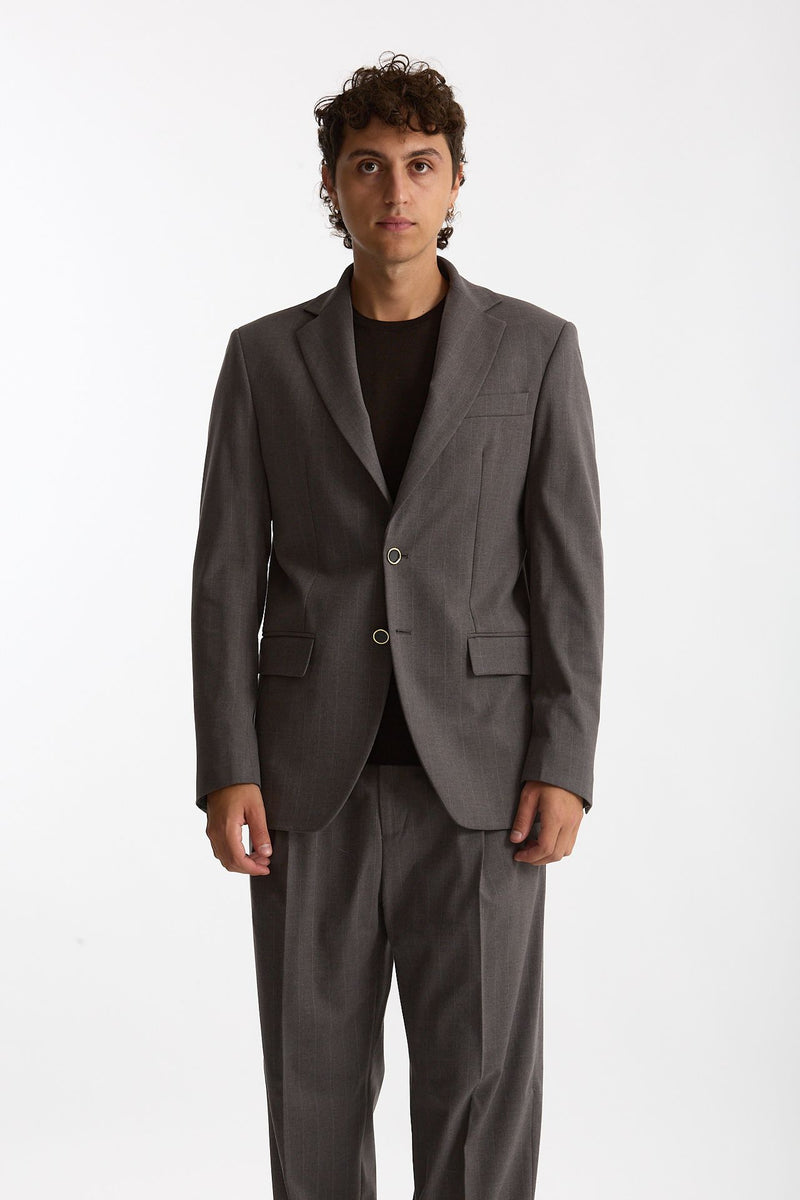 Giacca monopetto gessato grigio uomo Marsēm - 8