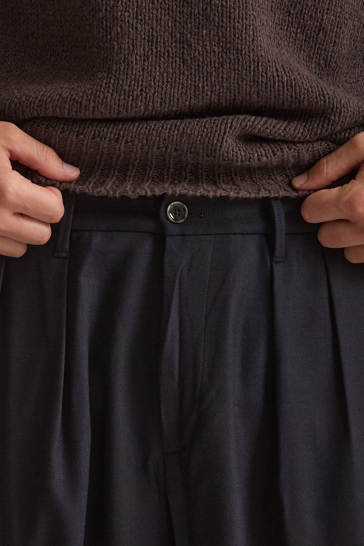 Pantalone KAY BAGGY in lana stretch uomo Nine in the morning - 5