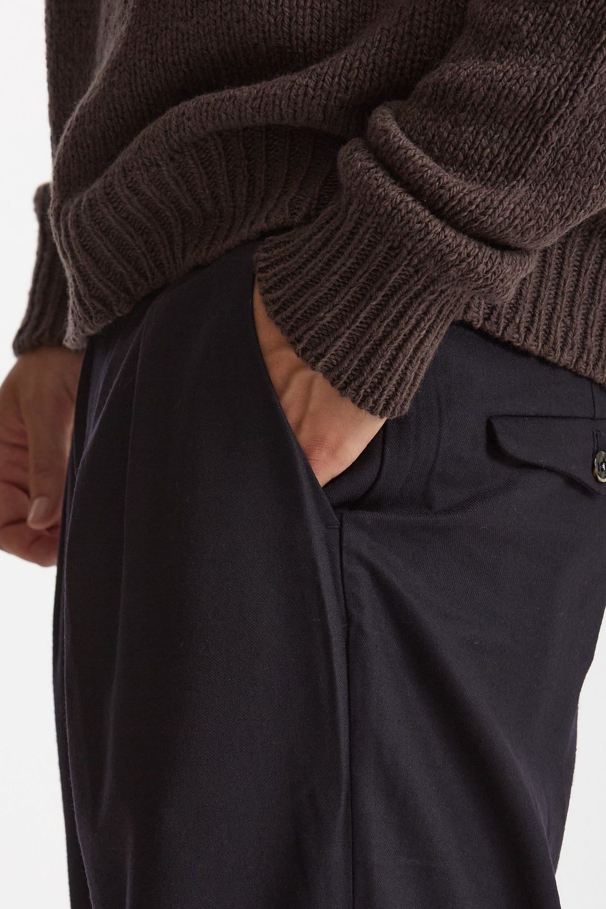 Pantalone KAY BAGGY in lana stretch uomo Nine in the morning - 6